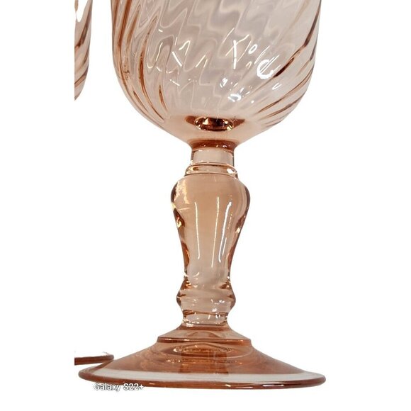 Vintage Luminarc in Verriere D'Arques France  Rosaline Pink Swirl 1970's - Picture 2 of 12